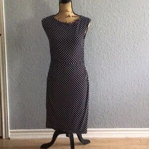 Elegant Black and White Polka Dot Dress